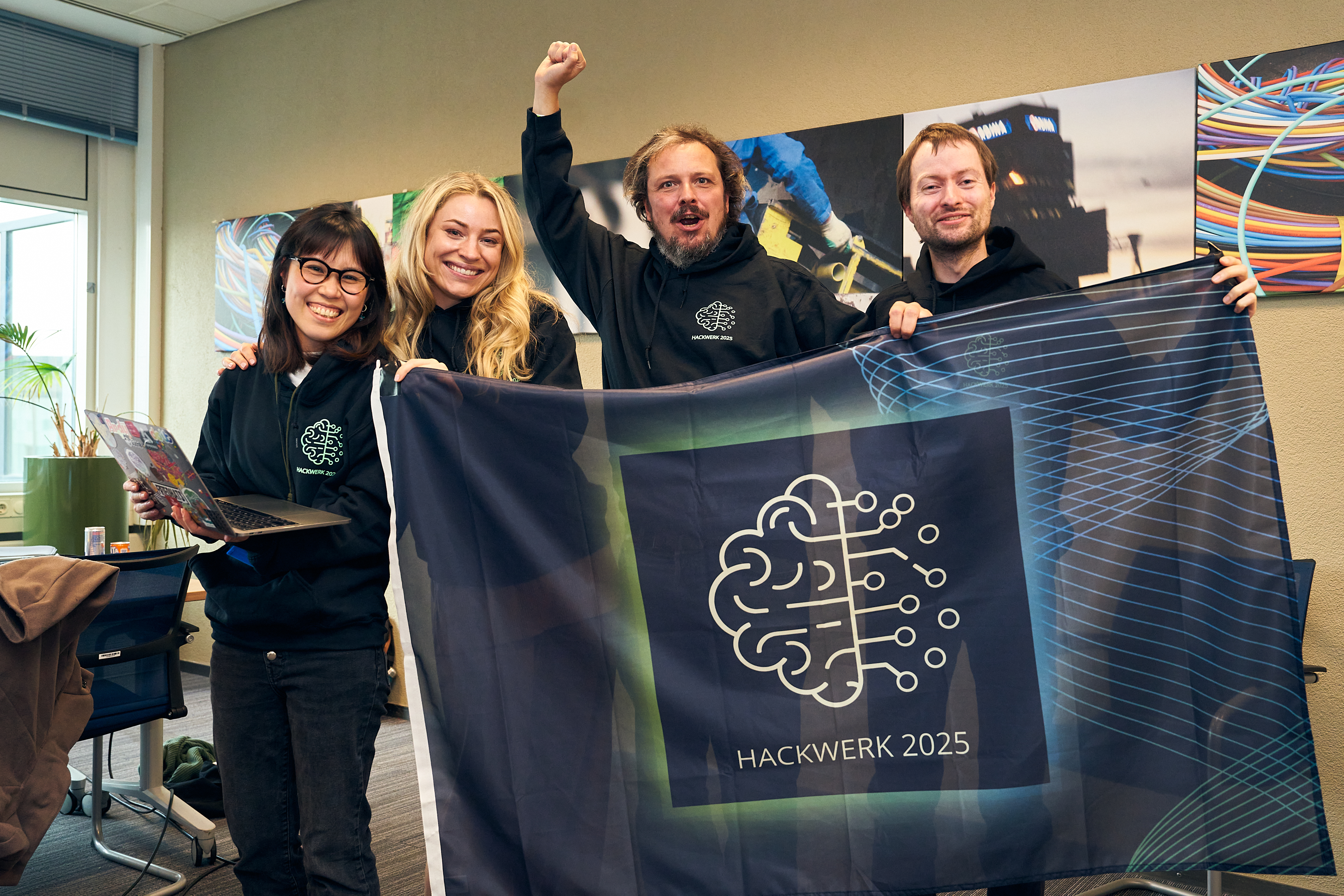 Groepsfoto van deelnemers aan Hackwerk2025
